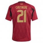Günstige Fußballtrikots Belgien Castagne 21 Kinder Heimtrikot EURO 2024 Kurzarm